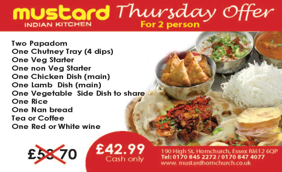 Mustard Indian Restaurant One of "the best takeaway outlet in 190